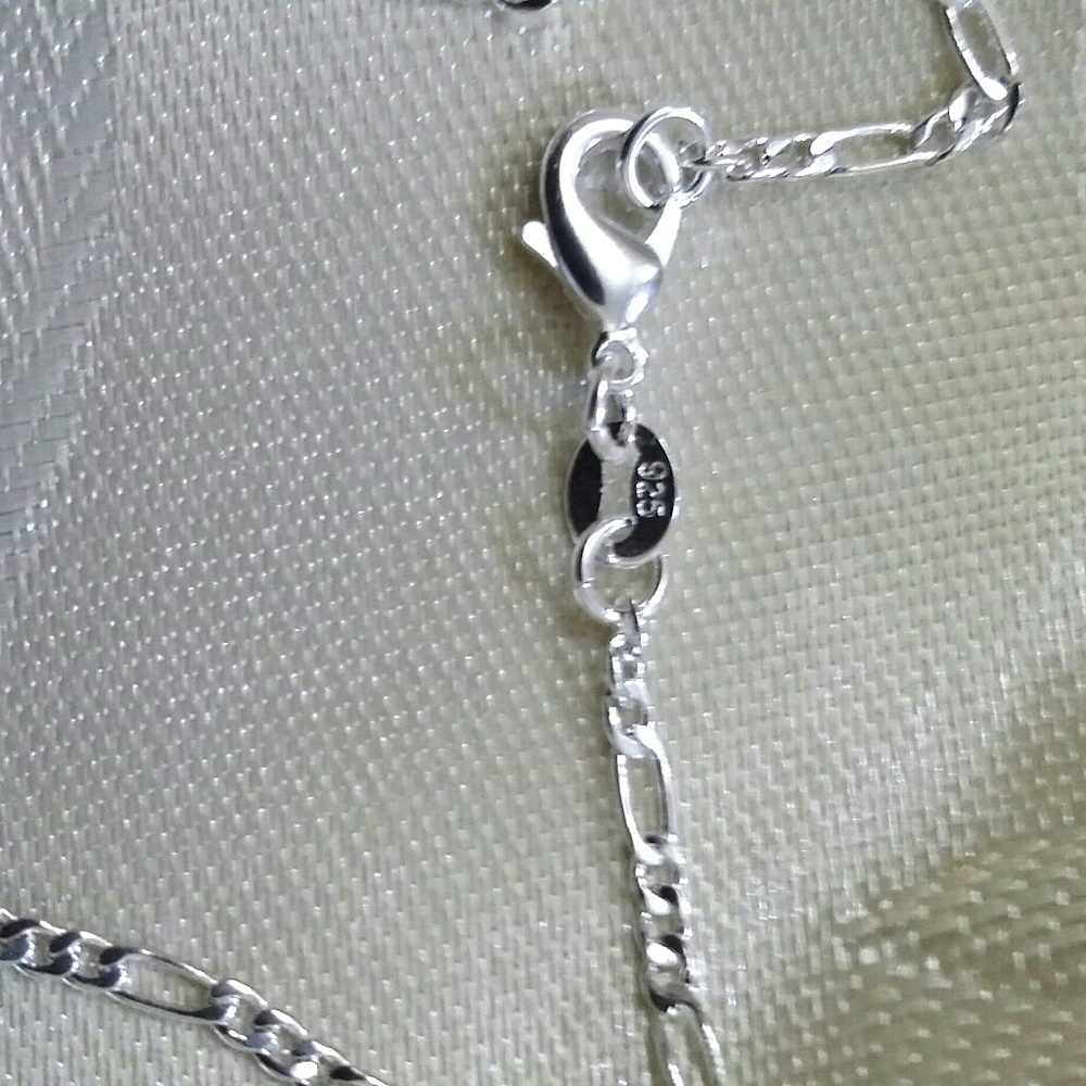 Silver Necklace .925 With Healing Real Amethyst  Hexagon Crystal Gemstone NWT - Picture 5 of 8